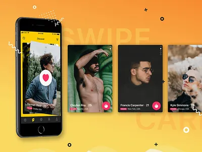 Mobile App Image Slideshow Mockup mobile app mock up slideshow swipe ui ux web design