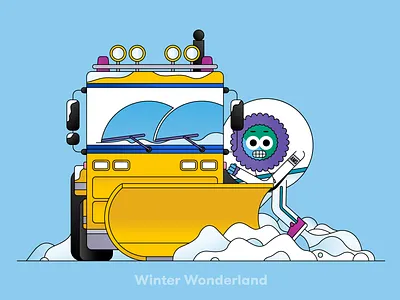 Globi: Winter Wonderland artwork blue character character design cold editorial flatdesign freezing graphic design ice illustration illustrator mascot schiphol snow spot illustration vector winter wonderland working