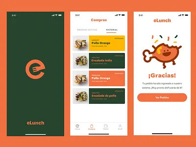 eLunch - App redesign app chicken illustration empty state food food delivery food ordering illustration ui ux