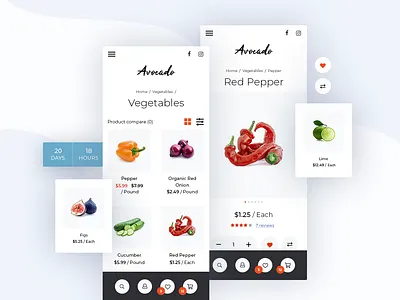Avocado. Mobile Version dashboard ecommerce envato envatomarket extensions filter food modules opencart template themeforest ui ux