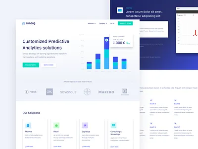 Simcog - Redesign analytics art direction charts data design simcog ui ux web webdesign website