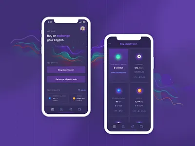 Cryptocurrency App 2nd app appdesign apple chart crypto cryptocurrency darkmode dashboard design illustration ios mvp sketch ui ux wallet
