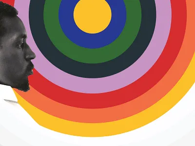 Julius Eastman Poster Imagery circle color composer east music musician palette sun