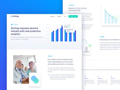 Simcog - Redesign analytics art direction chart charts data pharmacy simcog ui ux web webdesign website