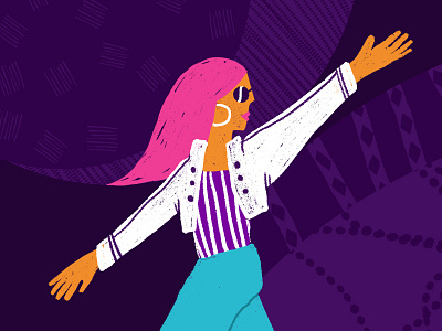 Purple Move brushes colors girl illustration move purple