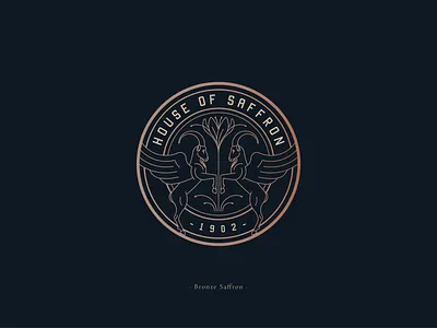House Of Saffron - Logo design brand and identity design elegant design ibex logo luxurious saffron