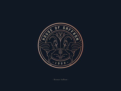 House Of Saffron - Logo design brand and identity design elegant design ibex logo luxurious saffron