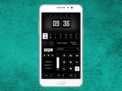 Black & White Linear Blocks app graphic design homescreen icon interface mobile ui