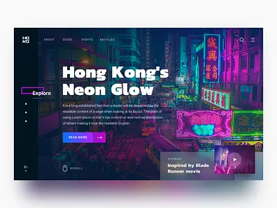 Hong Kong's Neon Glow blade runner blur glow hong kong landing lights neon page sign web