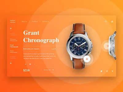 OZON Watches UI design homepage landingpage minimal ui uiux ux watches webdesign webpage website website banner
