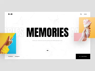 MIND - Memories clean clear creative dailui design grid ice cream inspiration interaction interface mind minimal porfolio sketch typography ui ux web webdesign website
