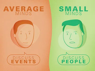 Great Minds Discuss Ideas grain illustration noise quote vector