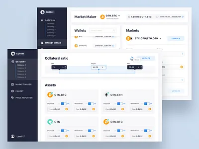 Admin Service admin blockchain cards clean crypto currency crypto exchange design exchange interface platform ui ux wallet web
