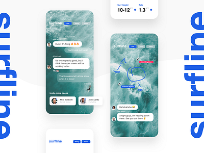 Surfline Reimagined Chat app blog branding design homepage journal landingpage layout logo mobile re design surf typography ui ux vector webdesign website white