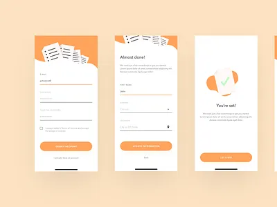 DailyUI 01: Sign Up clean dailyui illustration interface slider ui