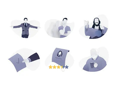 Small illustrations design gradient illustration interface perfomance review ui vector