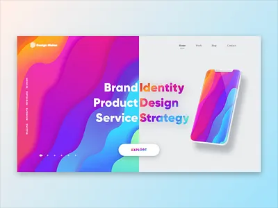 Design Maker branding colour design design challenge designer flat geometic gradient gradient color idenity identity minimal portfolio product branding rainbow type ui unicorn web website