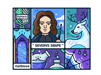 【Harry Potter】Snape black bottle deer fly half blood prince magic mirror slytherin snake spider tear veritaserum