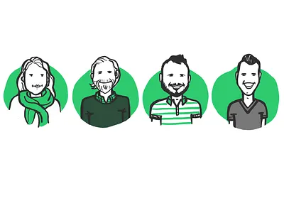 Team Avatars adobe draw adobe sketch apple pencil avatars blog character design company culture handrawn illustration ipad pro team yieldr