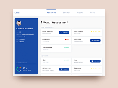 Rare Analytics Healthcare Assessment android digital doctor health history interaction ios med medical medicare patient physician procedure profile record recovery therapist treatment ui ux