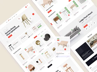Minimal Ecommerce Website Design V1 & V2 clean design ecommerce fashion furniture landing minimal woocommerce