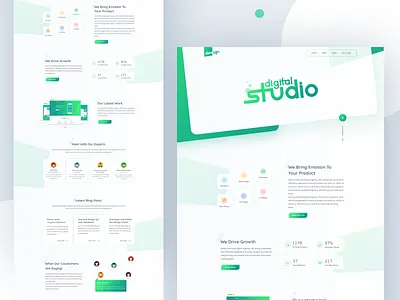 Digita - Creative Design Agency Website agency website bitcoin crypto illustration landingpage product studio studio agency typography vector website