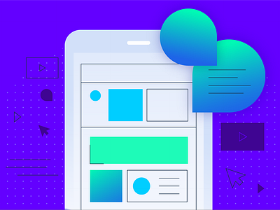 Live Conversation Mobile app chat conversation gradient illustration mobile product