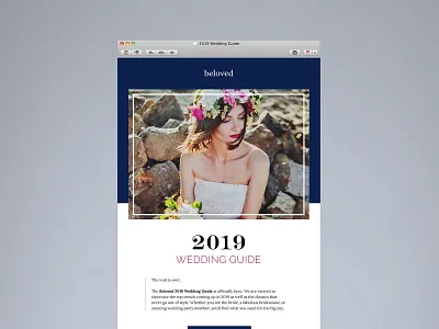 Beloved 2019 Wedding Guide Email branding design email email blast typography