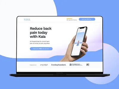 Health App Landing Page Design app concept conversion design design gradient grid landing layout ui ux web website
