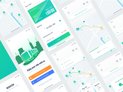 App - Transjogja Bus #2 annisha bus bus app caha clean illustration ios map tracking transportation ui ux
