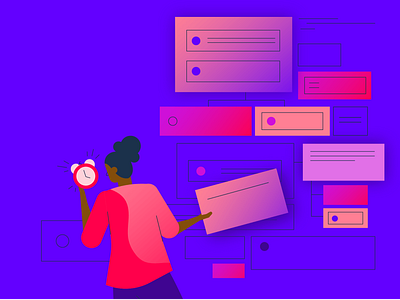 Product Manager's Guide clock guide illustration manager product product manager project manager woman