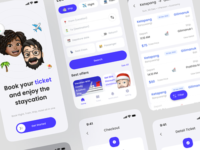 Ticket Booking Mobile App app application booking flight holiday mobile mobile app mobile app design ship staycation ticket ticket app ticket book ticket booking ticket booking app train ui uiux ux vacation