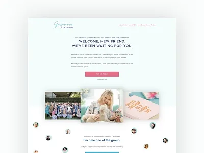 Soulpreneurs Book Club Page book branding business club coach entrepreneur flat images landing mindset minimal page pastel typography ui