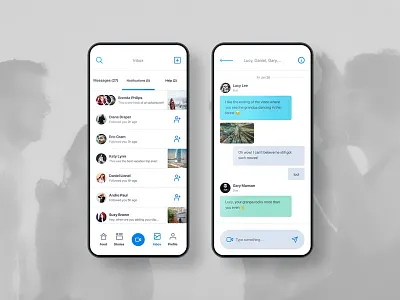 Messaging UI Design app art direction clean creative design interface message app messaging mobile screen ui ux