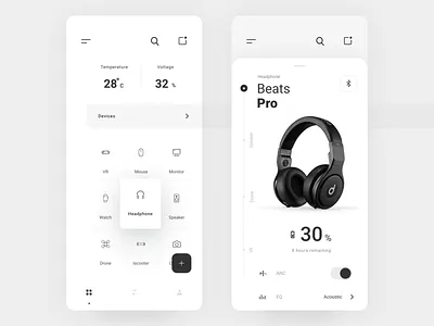 Smart Home Devices app apps clean devices ios minimal mobile mobile app smart home ui uiux