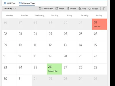 Holidays UI crm crm design microsoft redesign wireframe
