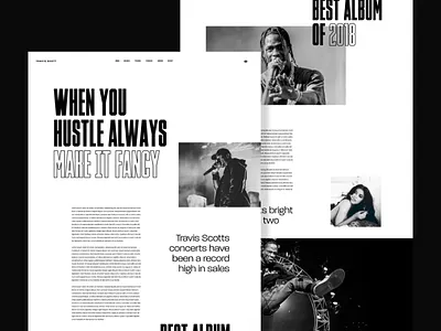 Travis Scott art direction design typography ui uidesign ux web webdesign