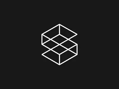 StartingBlock Logo block blockchain identity design isometric line art logo logo design logomark minimal platform s logo starting