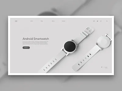 Layout 4.4 | Android Smartwatch android design ecommerce google grey minimal mobile photoshop render smart smartwatch ui unsplash ux watch website