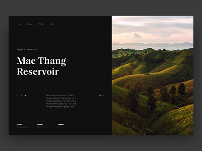 Type Exploration 009 clean dark design grid interface landing layout minimal travel type typography ui uiux ux web webdesign website
