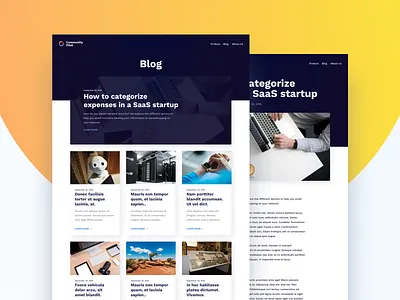Blog page article blog cards clean community design gradient interface site ui ux web