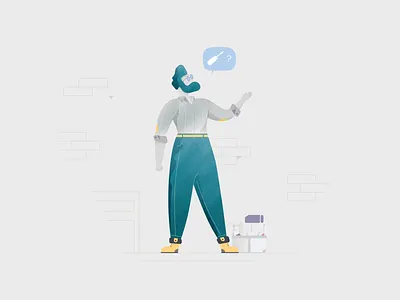 The Right Tools charactor design illustration illustrator scene sketch ux