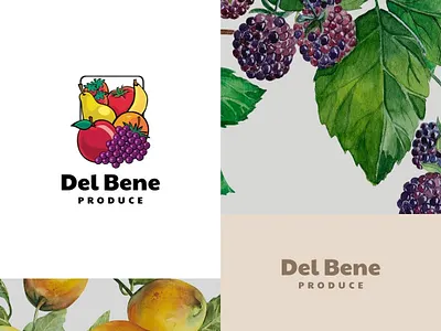 Detroit Produce Branding branding branding agency branding design business cards design iconography icons illustration logo logo design logo design branding print design