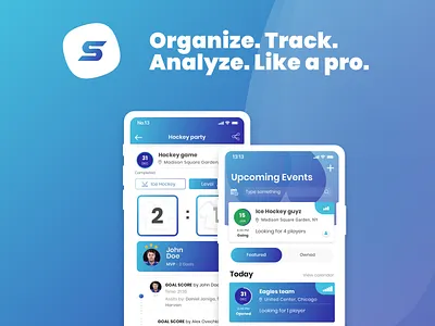 Scorentino - sport organizer & analyzer clean design design ios logo mobile mobile app pixwell score scoreboard scorentino sport sportapp ui