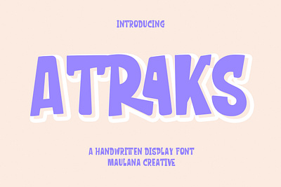 Atraks Handwritten Display Font branding font fonts graphic design handwritten font logo nostalgic sans font