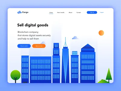 Cargo Landing Page blockchain blockchain cryptocurrency challenge clean cryptocurrency cryptocurrency app illustration illustration challenge landing landing page landing page design landing page illustration ui ux design ui ux designer uidesign uipractice