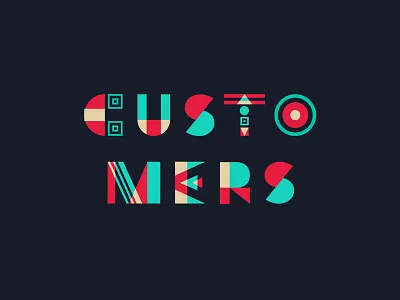 Customers colorful icons illustration illustrations illustrator letter letter design patterns red shapes stripes type typo typography vector