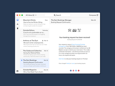 The Dyrt Email Template booking camping design email ui