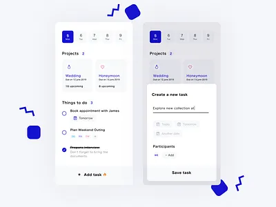 Daily UI 42 — To-do App 042 app branding calendar daily ui challenge dailyui design mobile project task todo todo app ui ux vector