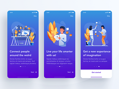 Communities- checklists App | Onboarding UI app clean gradient illustration onboarding task app todo app ui ux